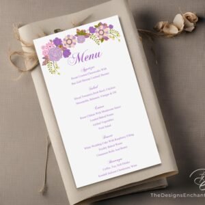 DIY wedding menu template by TheDesignsEnchanted